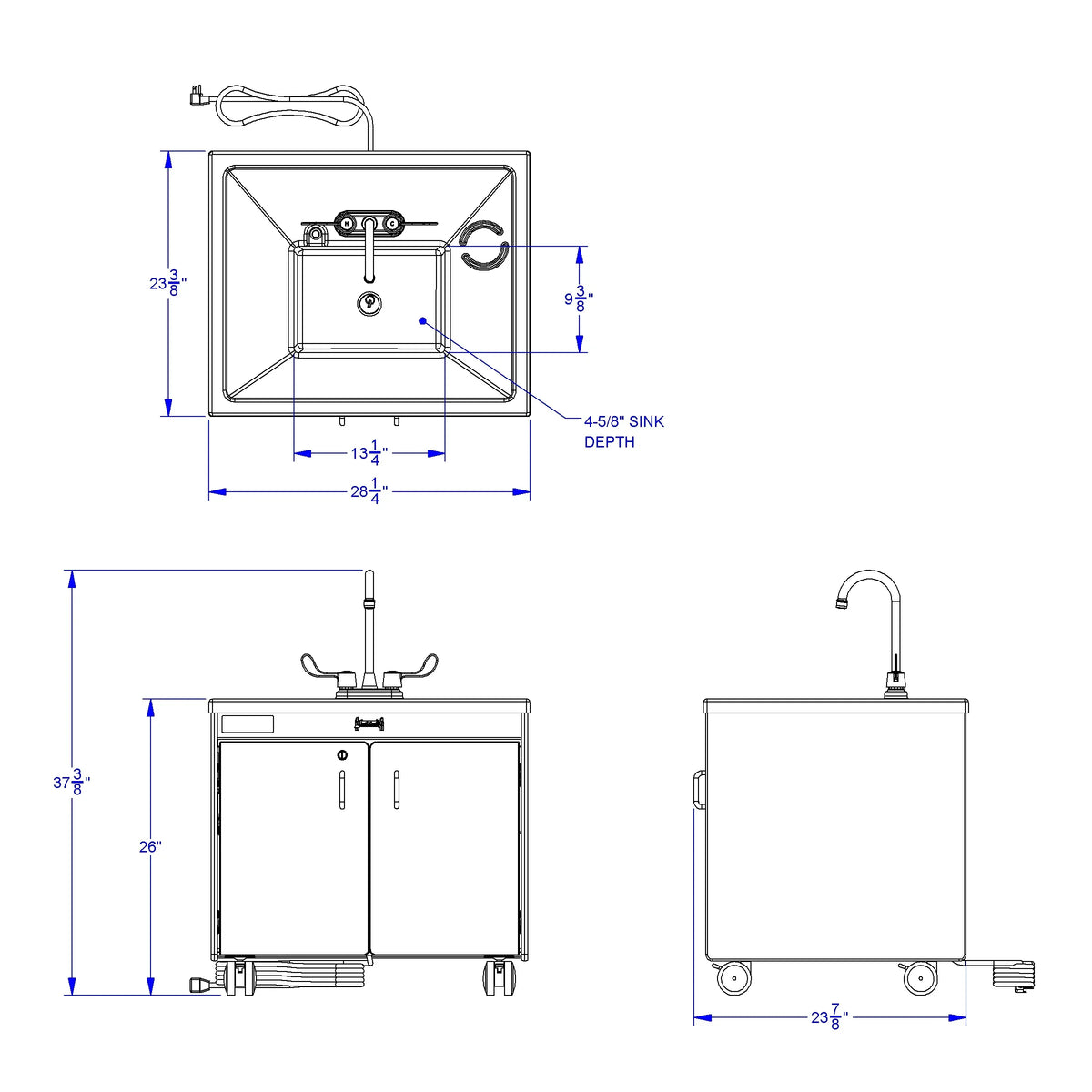Jonti-Craft® Clean Hands Helper without Heater - 26" Counter - Plastic Sink