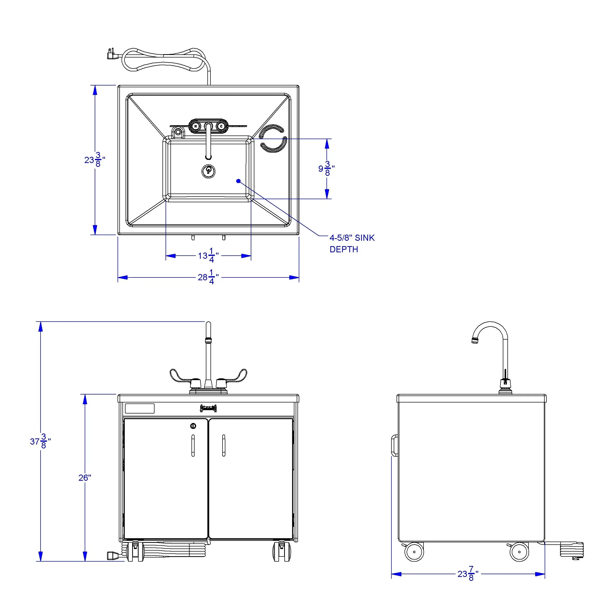 Jonti-Craft® Clean Hands Helper without Heater - 26" Counter - Plastic Sink