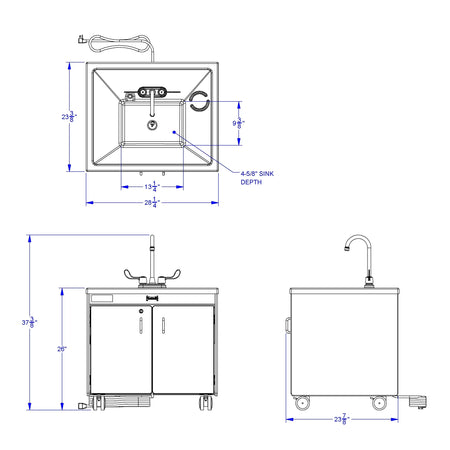 Jonti-Craft® Clean Hands Helper without Heater - 26" Counter - Plastic Sink