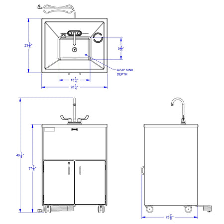 Jonti-Craft® Clean Hands Helper without Heater - 38" Counter - Plastic Sink