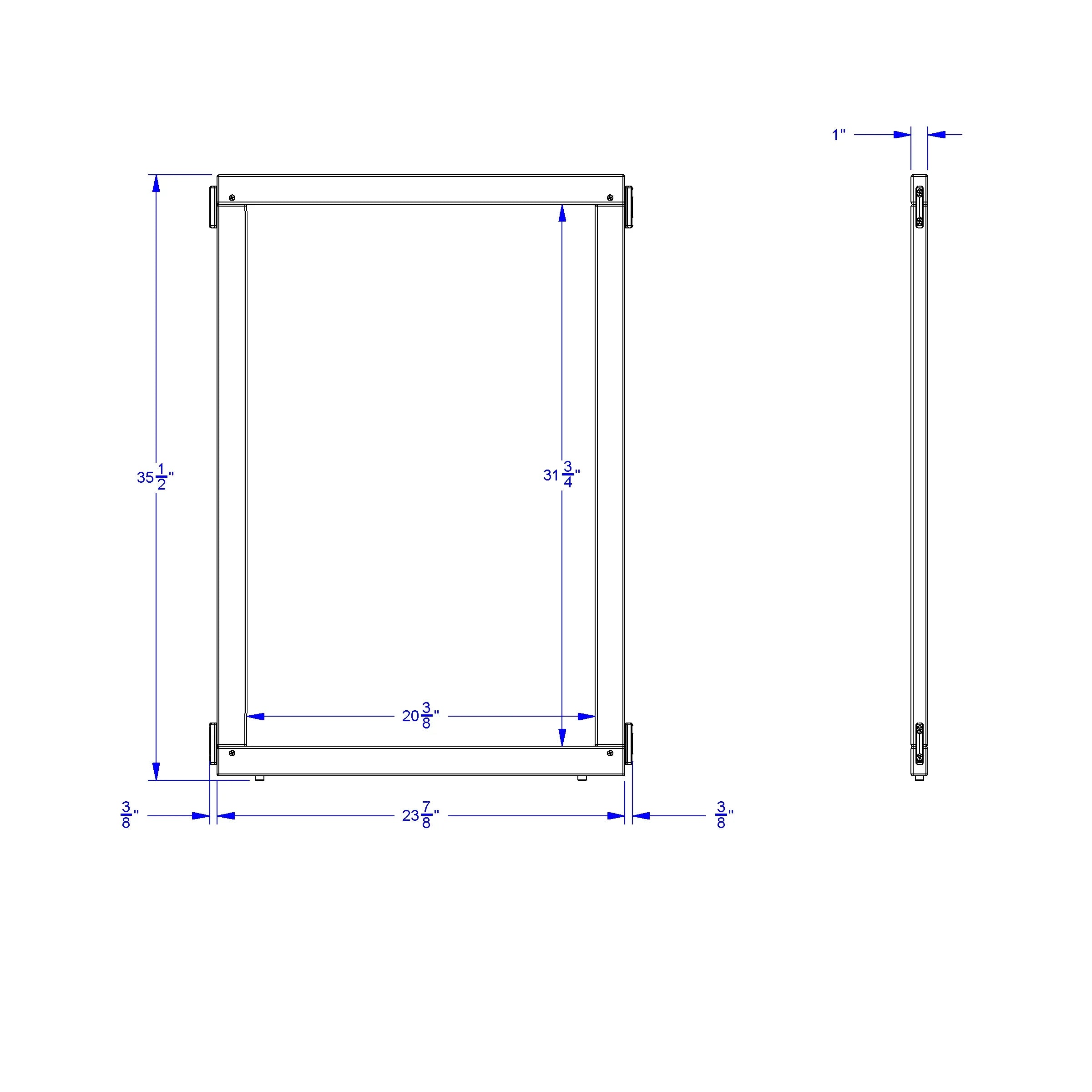 KYDZ Suite® Panel - A-height - 24" Wide - See-Thru