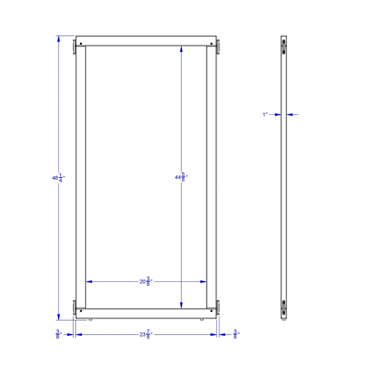 KYDZ Suite® Panel - S-height - 24" Wide - See-Thru