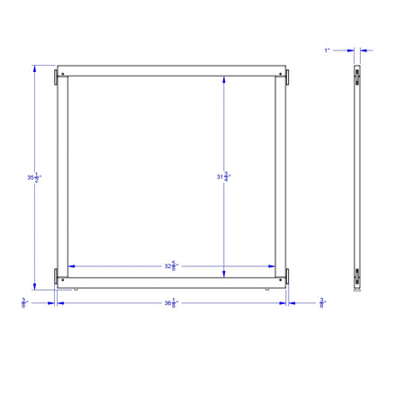 KYDZ Suite® Panel - A-height - 36" Wide - See-Thru