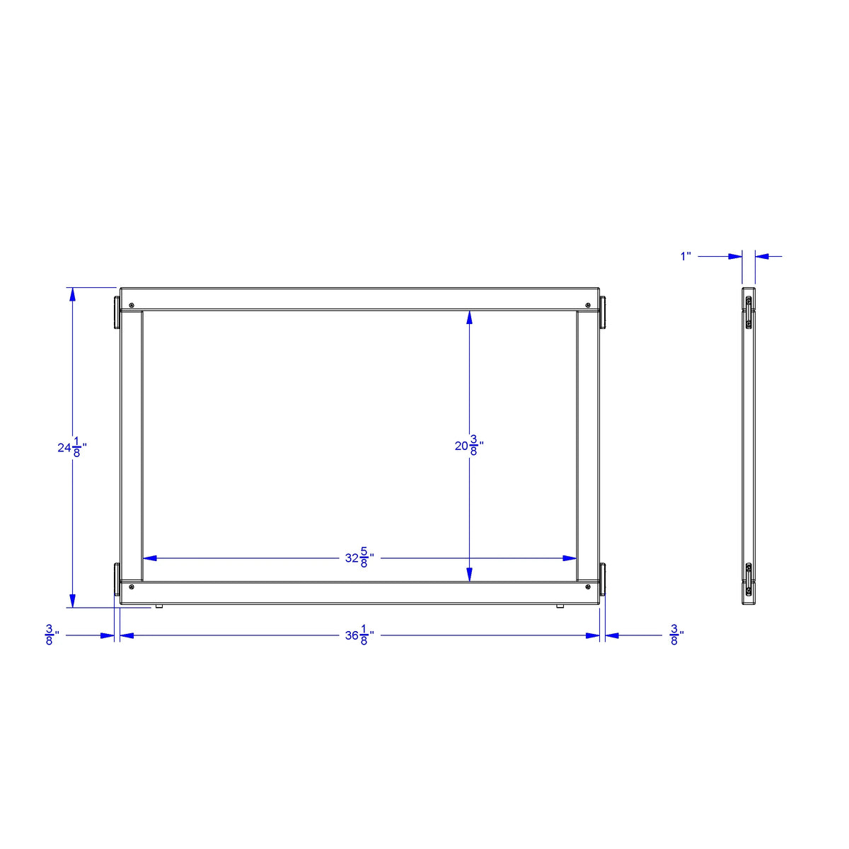 KYDZ Suite® Panel - T-height - 36" Wide - See-Thru