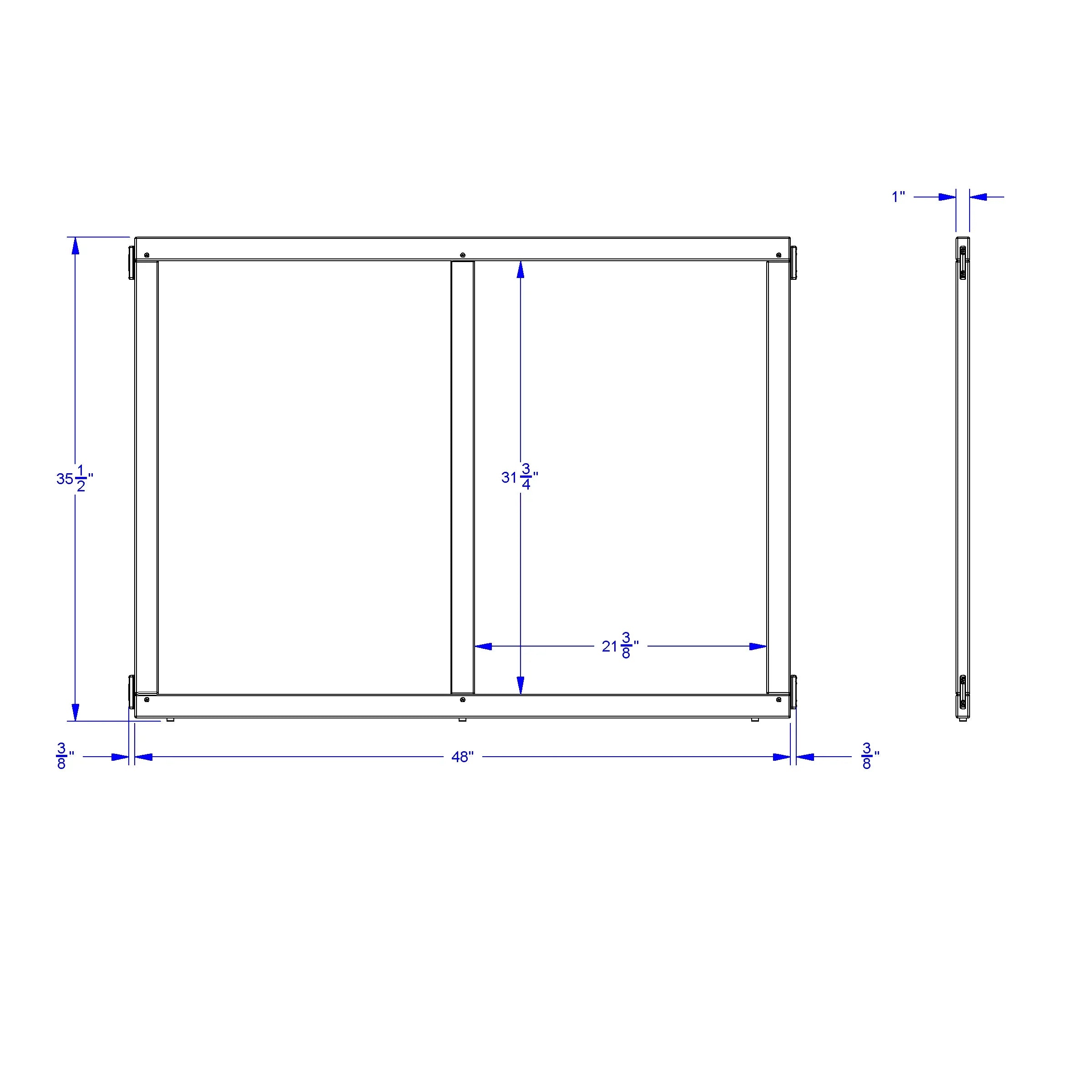 KYDZ Suite® Panel - A-height - 48" Wide - Plywood