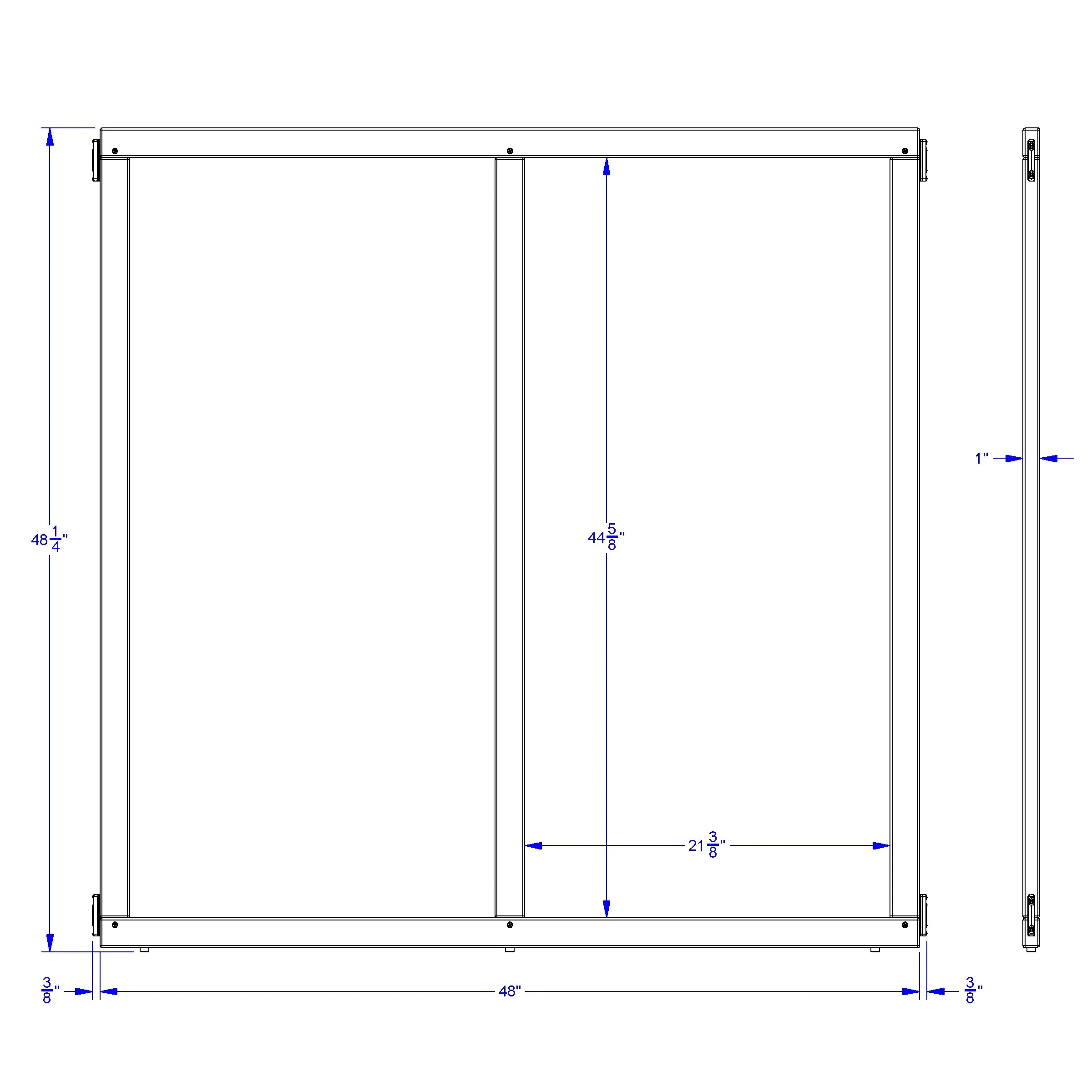 KYDZ Suite® Panel - S-height - 48" Wide - See-Thru