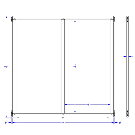 KYDZ Suite® Panel - S-height - 48" Wide - See-Thru