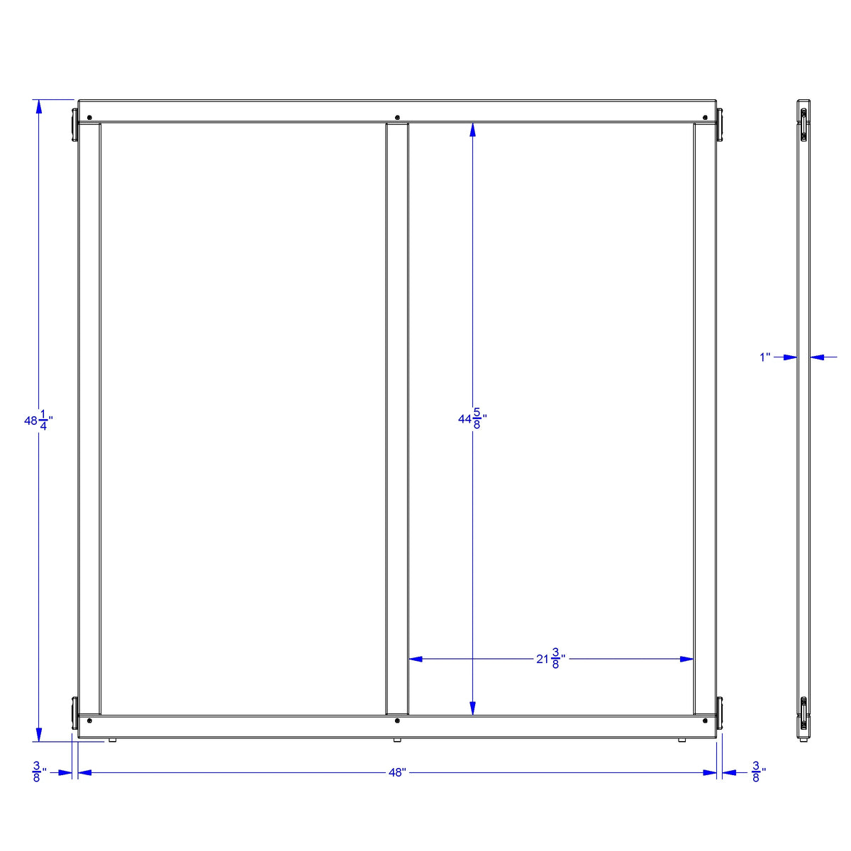 KYDZ Suite® Panel - S-height - 48" Wide - Plywood