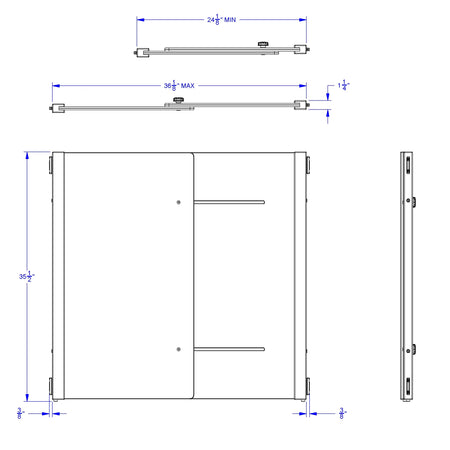 KYDZ Suite® Accordion Panel - A-height - 24" To 36" Wide - Plywood