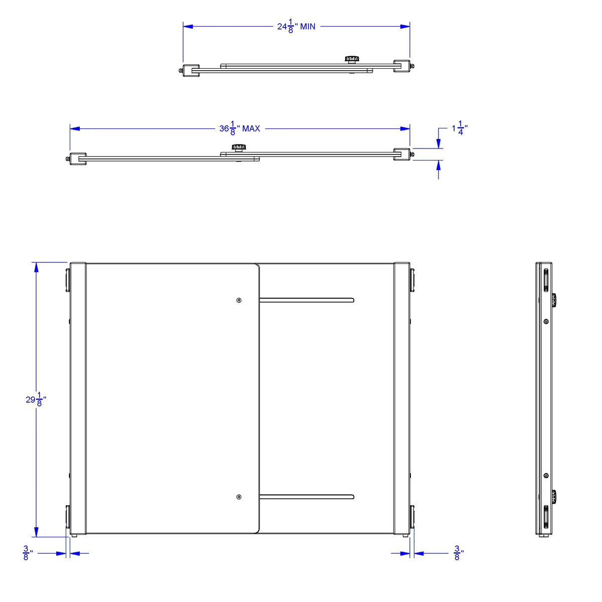 KYDZ Suite® Accordion Panel - E-height - 24" To 36" Wide - Plywood