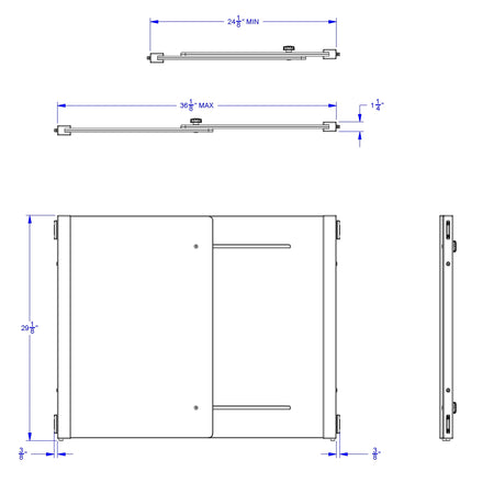 KYDZ Suite® Accordion Panel - E-height - 24" To 36" Wide - Plywood