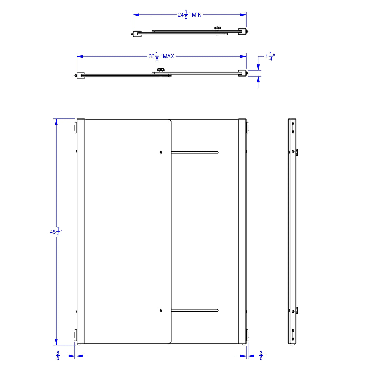 KYDZ Suite® Accordion Panel - S-height - 24" To 36" Wide - Plywood