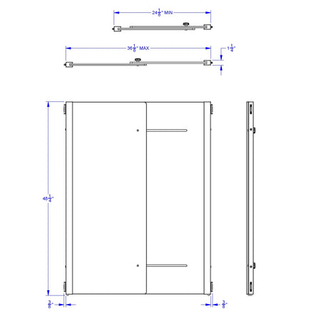 KYDZ Suite® Accordion Panel - S-height - 24" To 36" Wide - Plywood