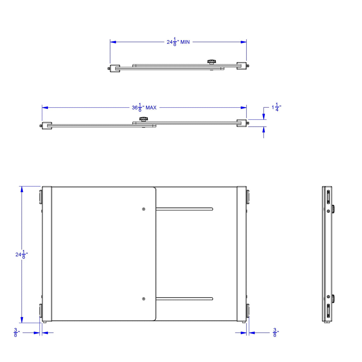 KYDZ Suite® Accordion Panel - T-height - 24" To 36" Wide - Plywood
