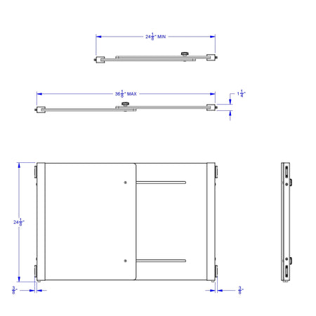 KYDZ Suite® Accordion Panel - T-height - 24" To 36" Wide - Plywood