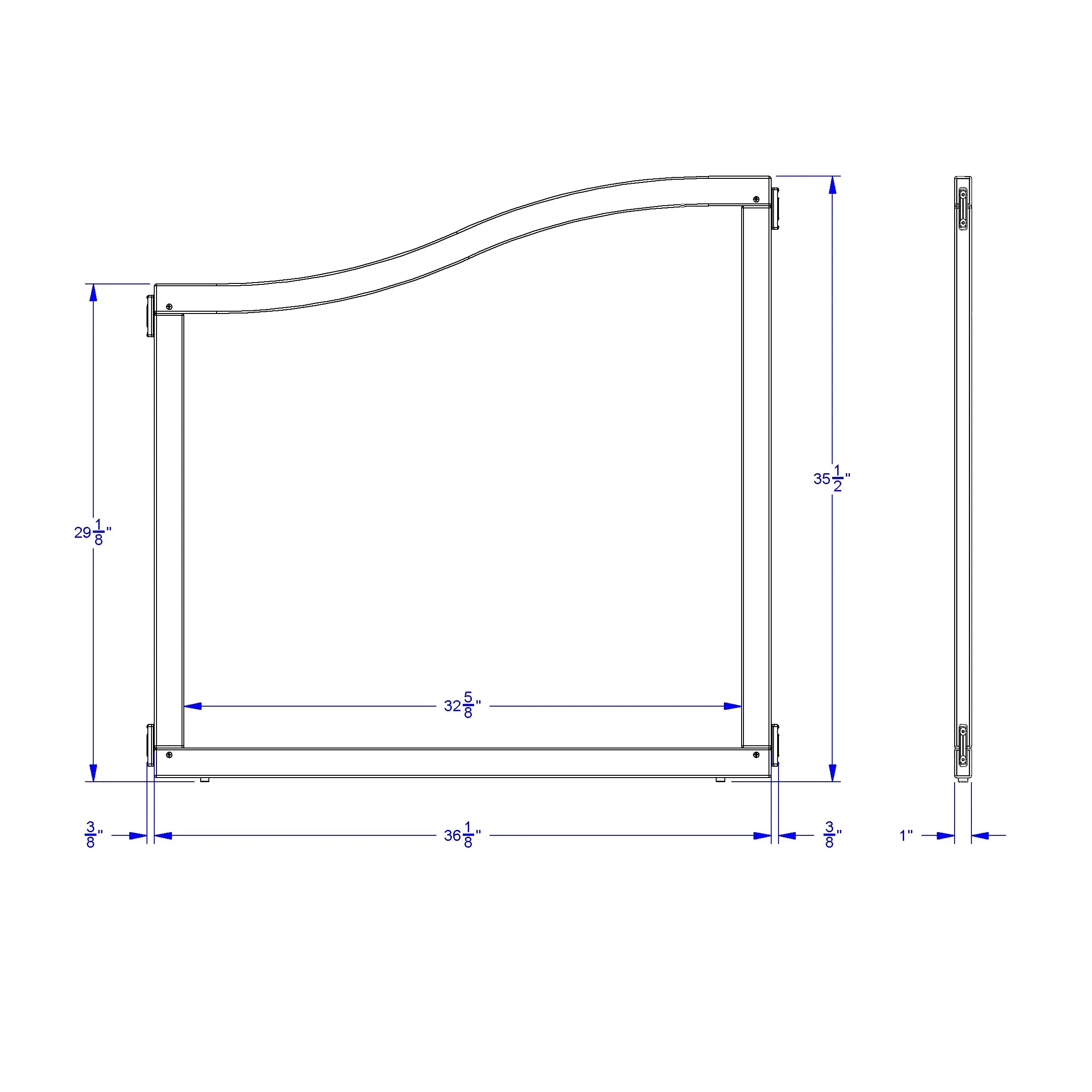 KYDZ Suite® Cascade Panel - E To A-height - 36" Wide - Write-n-Wipe