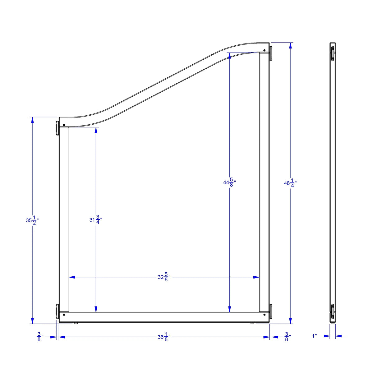 KYDZ Suite® Cascade Panel - A to S-height - 36" Wide - Plywood