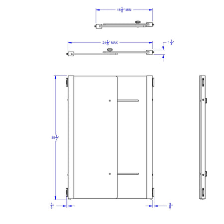 KYDZ Suite® Accordion Panel - A-height - 16" To 24" Wide - Plywood