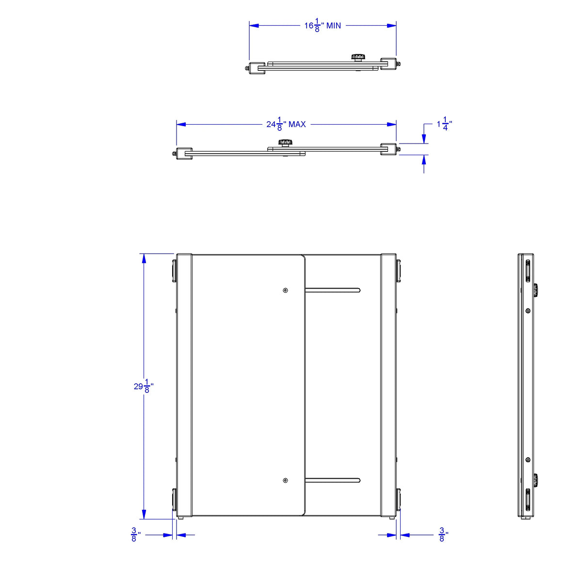 KYDZ Suite® Accordion Panel - E-height - 16" To 24" Wide - Plywood