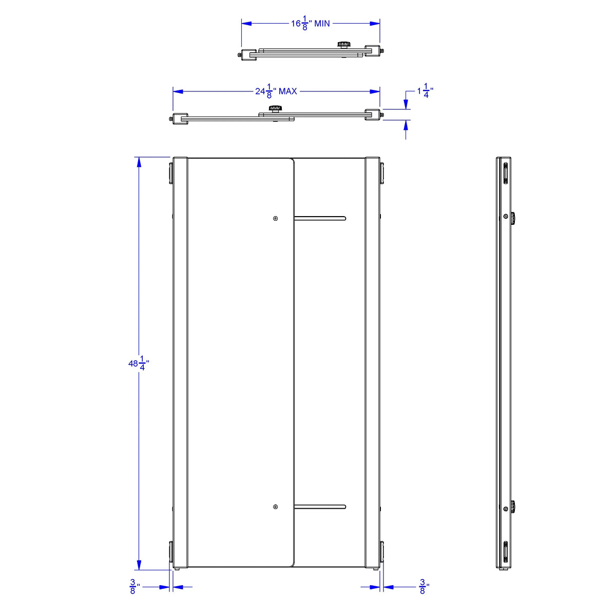KYDZ Suite® Accordion Panel - S-height - 16" To 24" Wide - Plywood