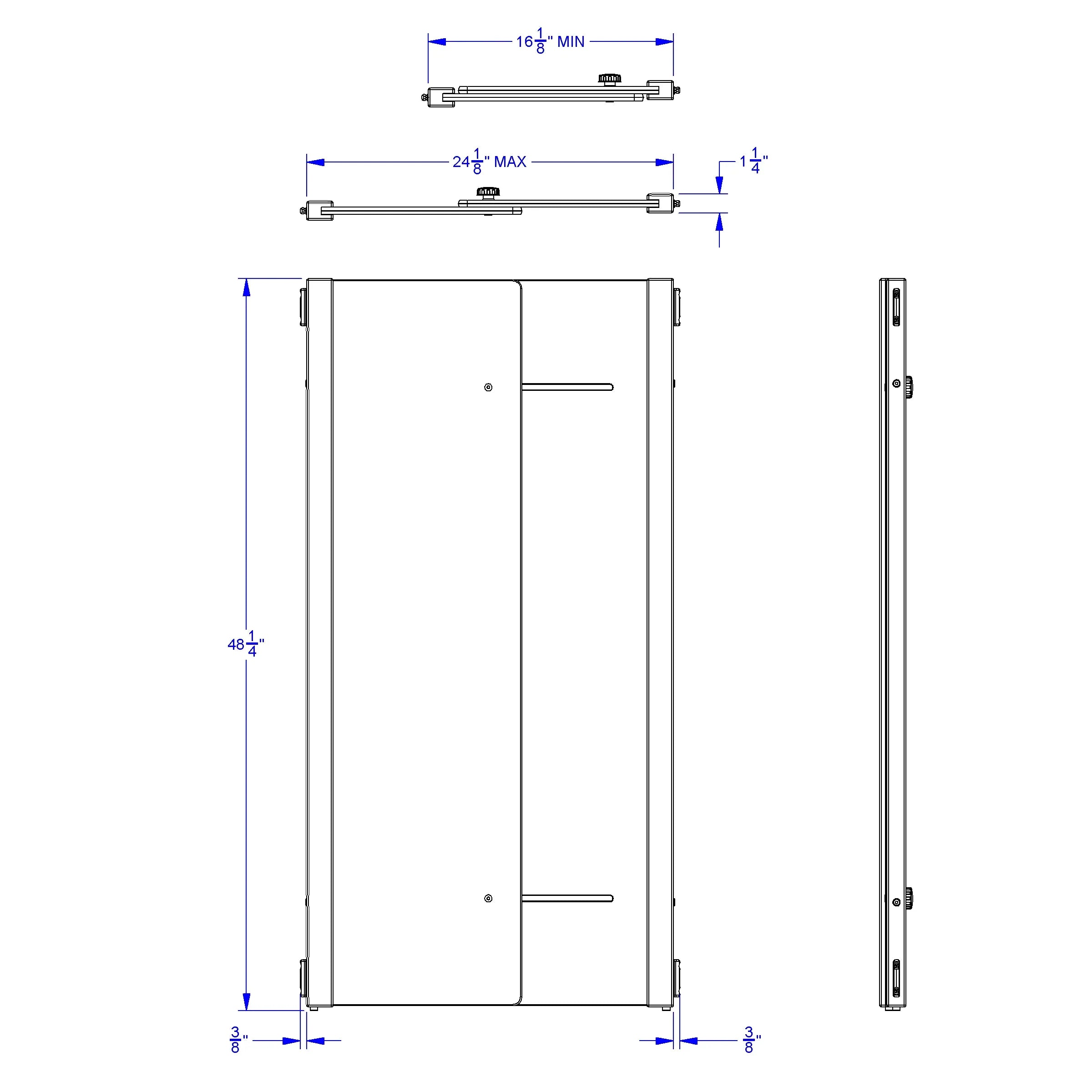 KYDZ Suite® Accordion Panel - S-height - 16" To 24" Wide - Plywood
