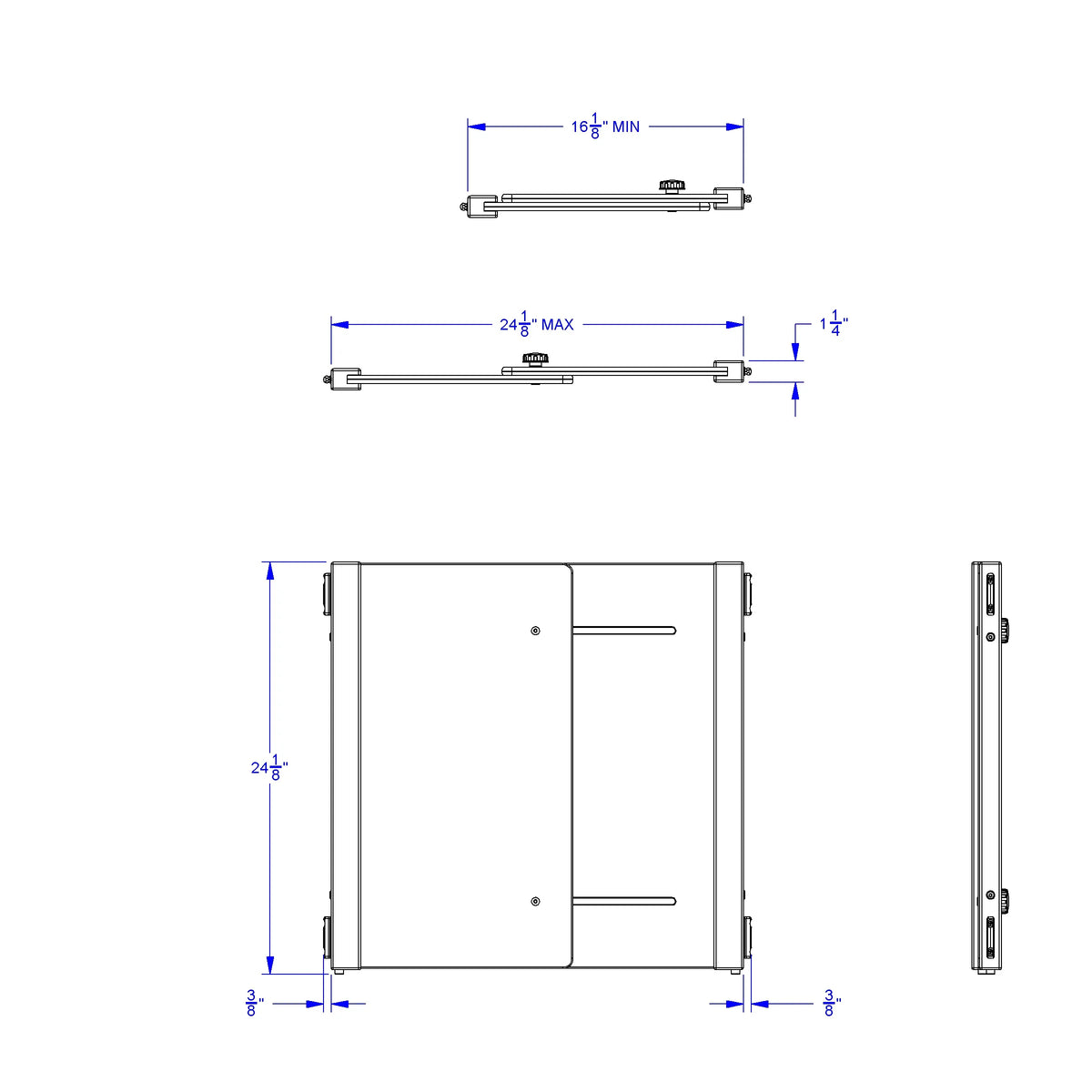 KYDZ Suite® Accordion Panel - T-height - 16" To 24" Wide - Plywood