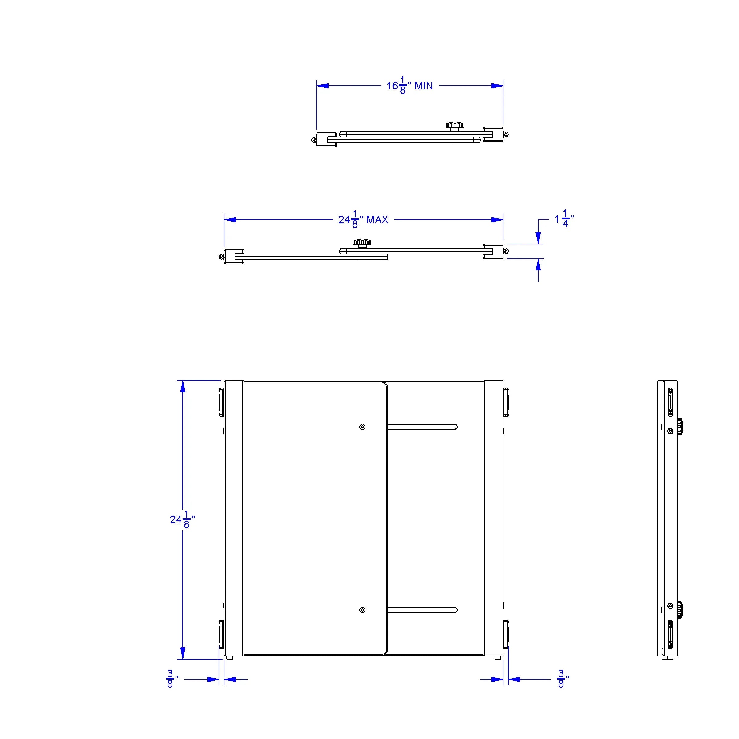 KYDZ Suite® Accordion Panel - T-height - 16" To 24" Wide - Plywood
