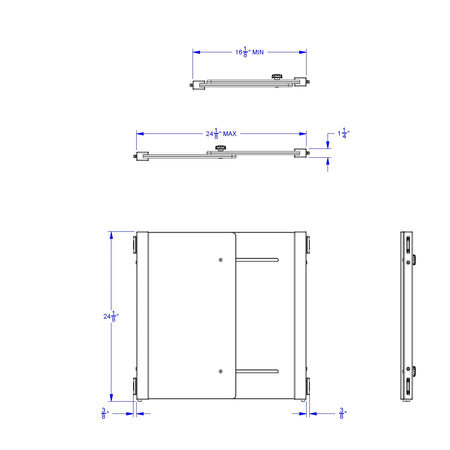 KYDZ Suite® Accordion Panel - T-height - 16" To 24" Wide - Plywood