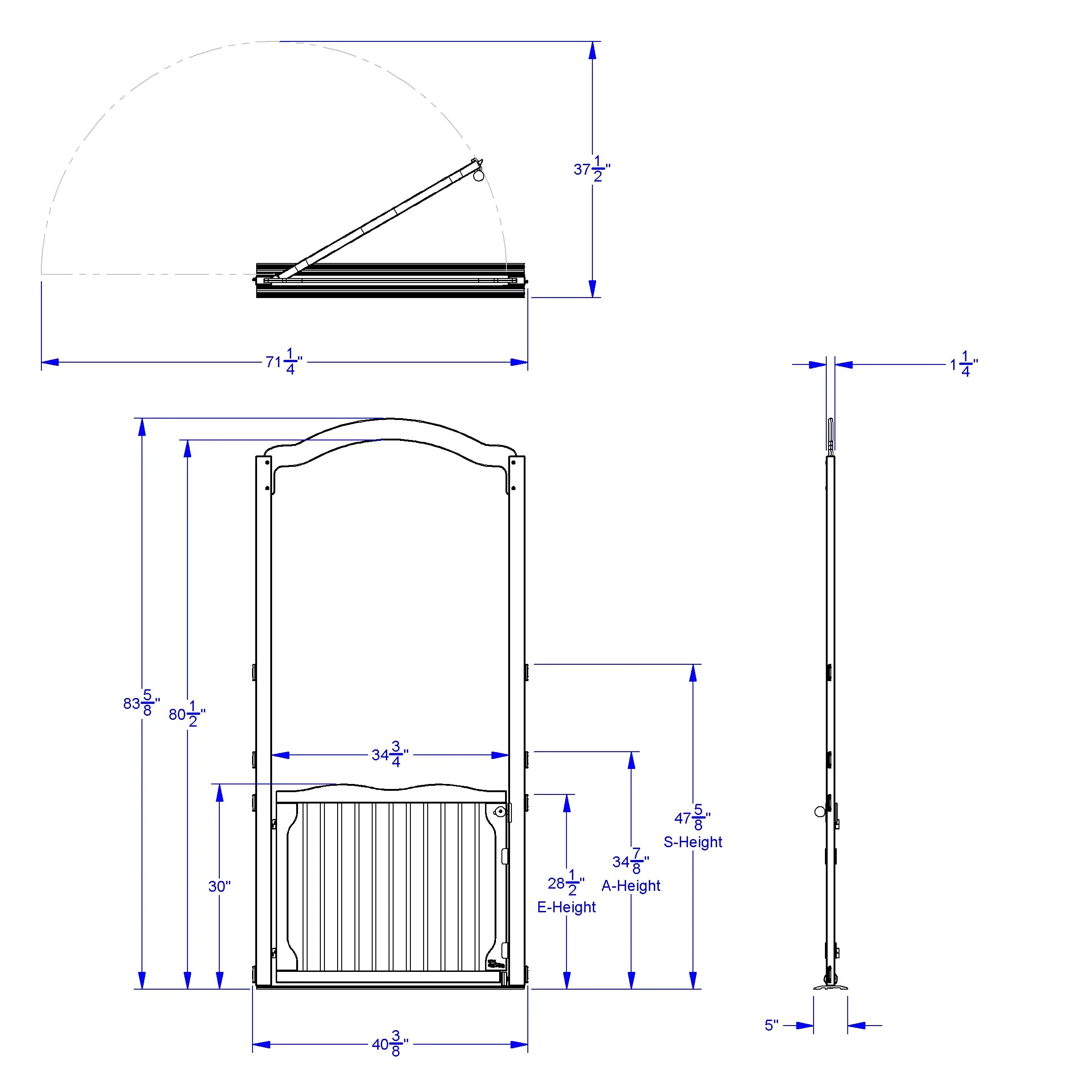 KYDZ Suite® Welcome Gate with Arch - Tall - 84" High - E, A, or S-Height