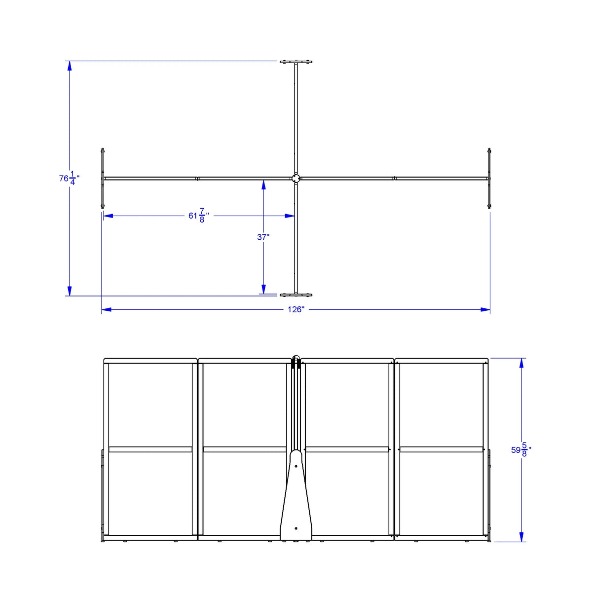 Jonti-Craft® See-Thru Quad Crib and Space Divider