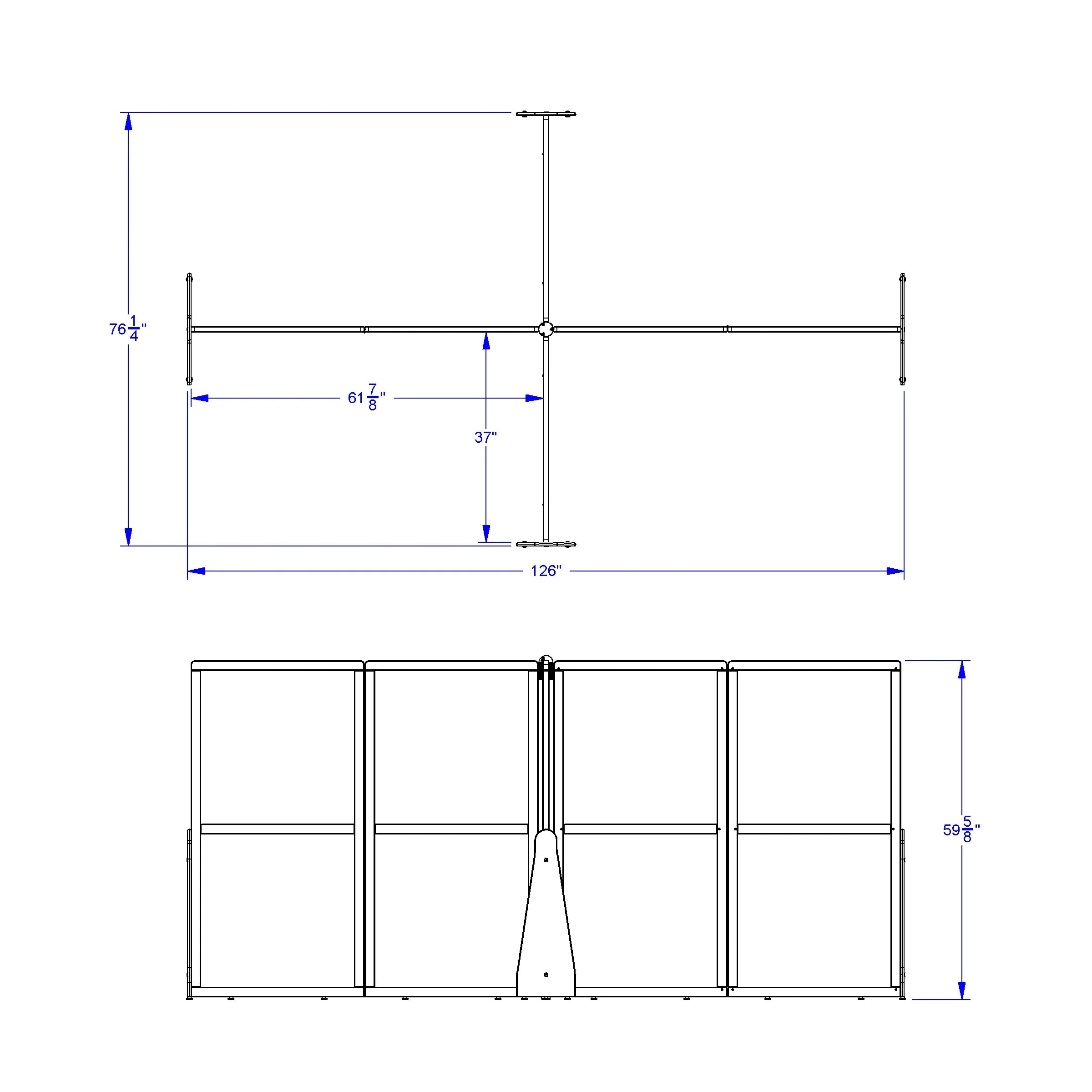 Jonti-Craft® See-Thru Quad Crib and Space Divider