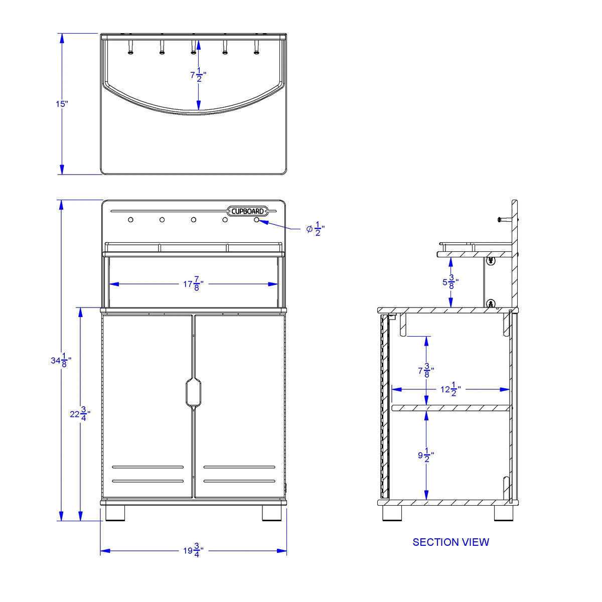 TrueModern® Play Kitchen Cupboard