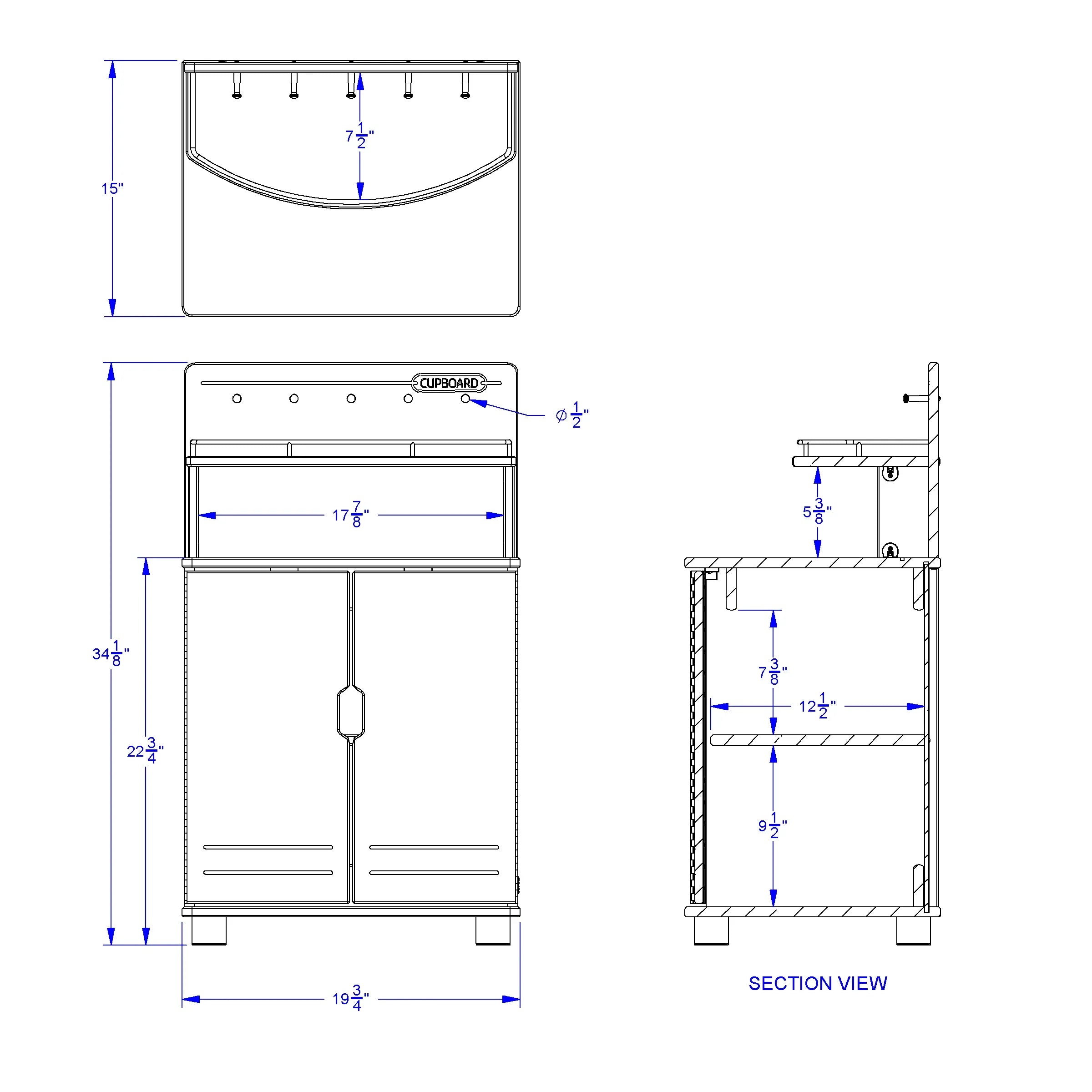 TrueModern® Play Kitchen Cupboard