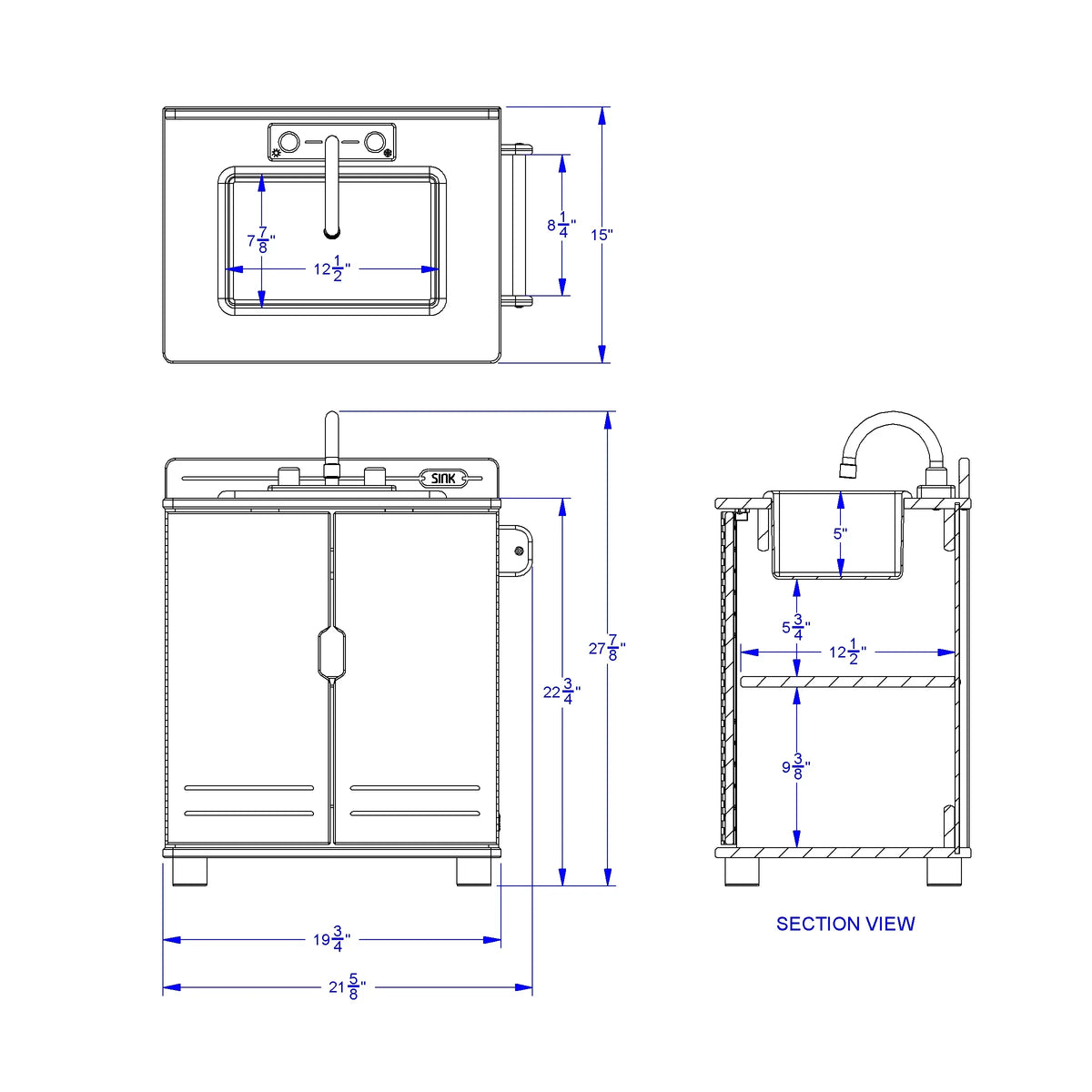 TrueModern® Play Kitchen Sink