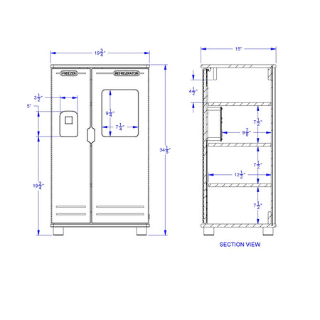 TrueModern® Play Kitchen Fridge