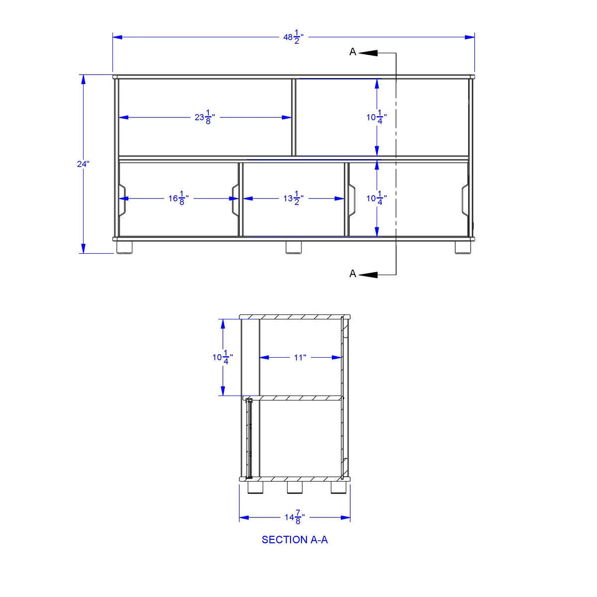 TrueModern® Low Storage Shelf