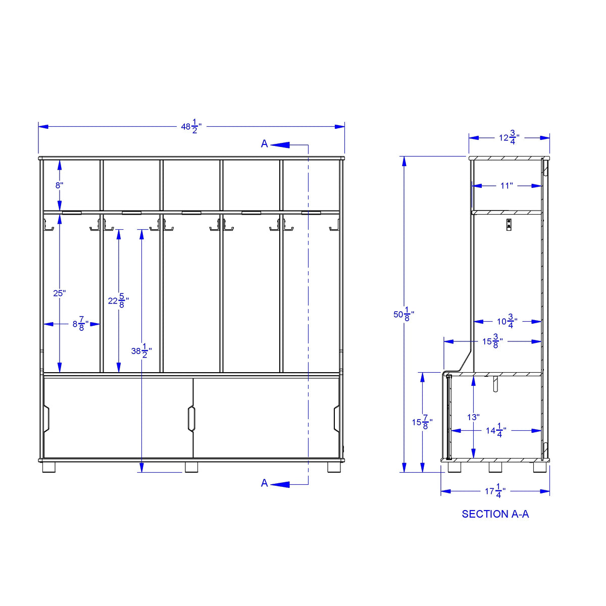 TrueModern® Five Space Locker