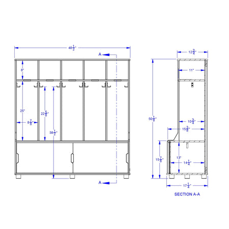 TrueModern® Five Space Locker