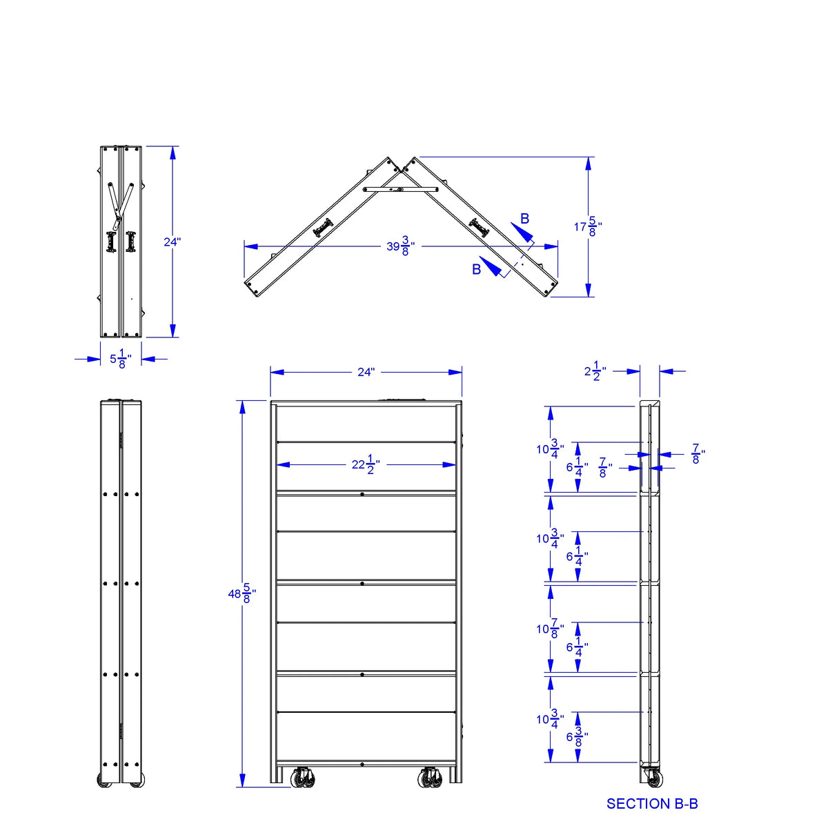 Jonti-Craft® Mobile Library Bookcase - 2 Sections