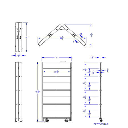 Jonti-Craft® Mobile Library Bookcase - 2 Sections
