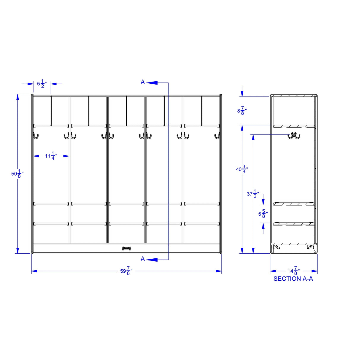 Jonti-Craft® Large Locker Organizer – without Tubs