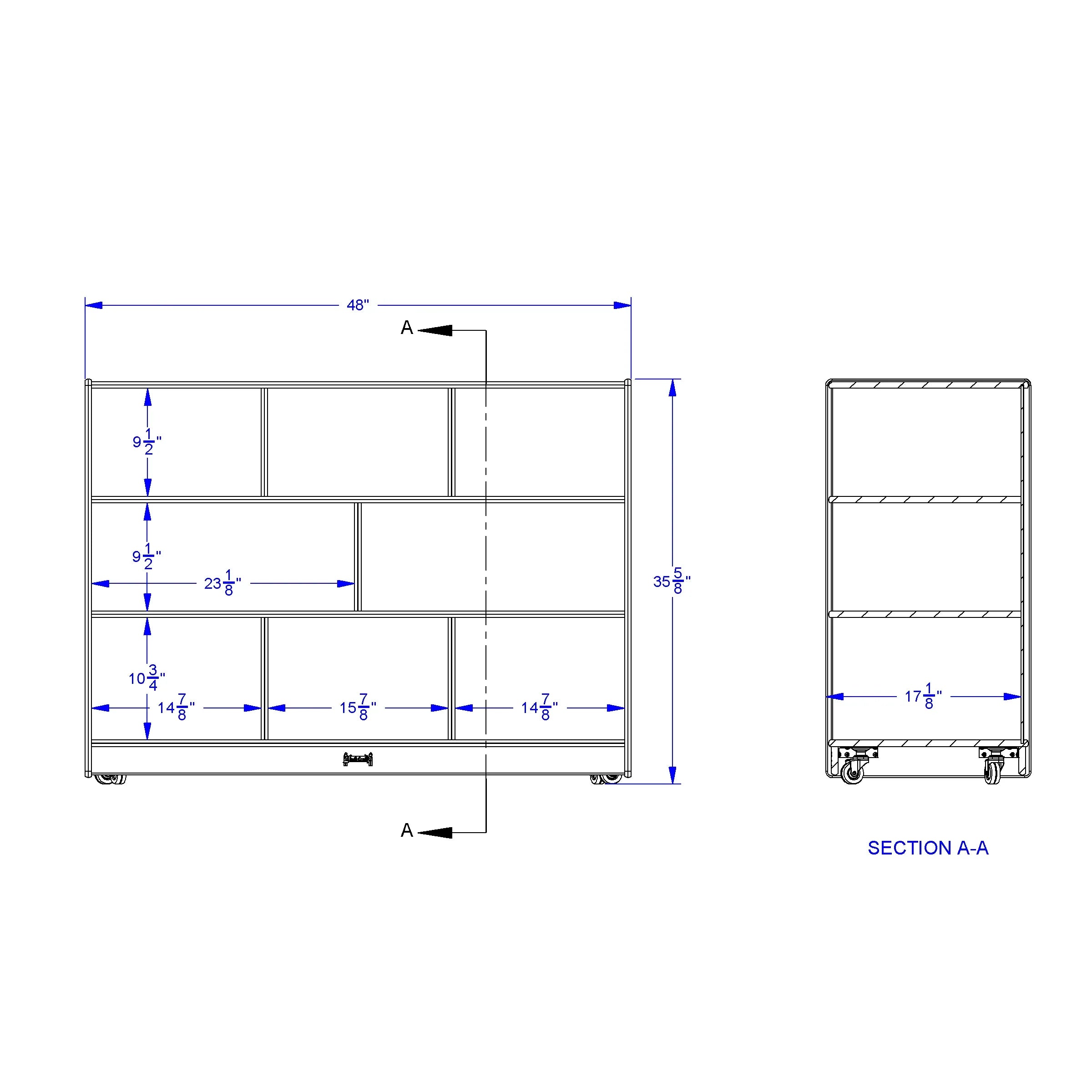 Jonti-Craft® Super-Sized Single Mobile Storage Unit - 18" Deep