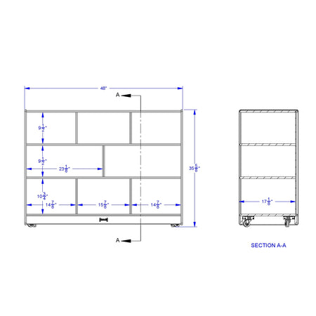 Jonti-Craft® Super-Sized Single Mobile Storage Unit - 18" Deep