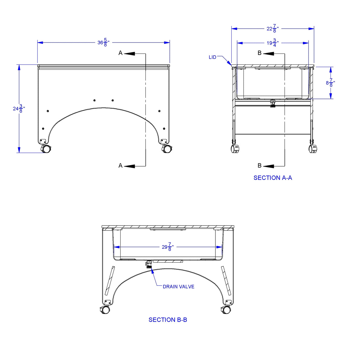 Rainbow Accents® Space Saver Sensory Table - Key Lime Green