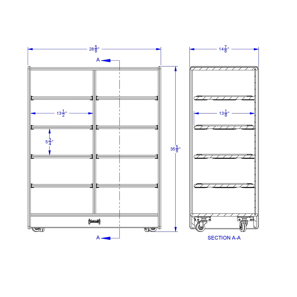 Jonti-Craft® 10 Tub Mobile Storage - without Tubs