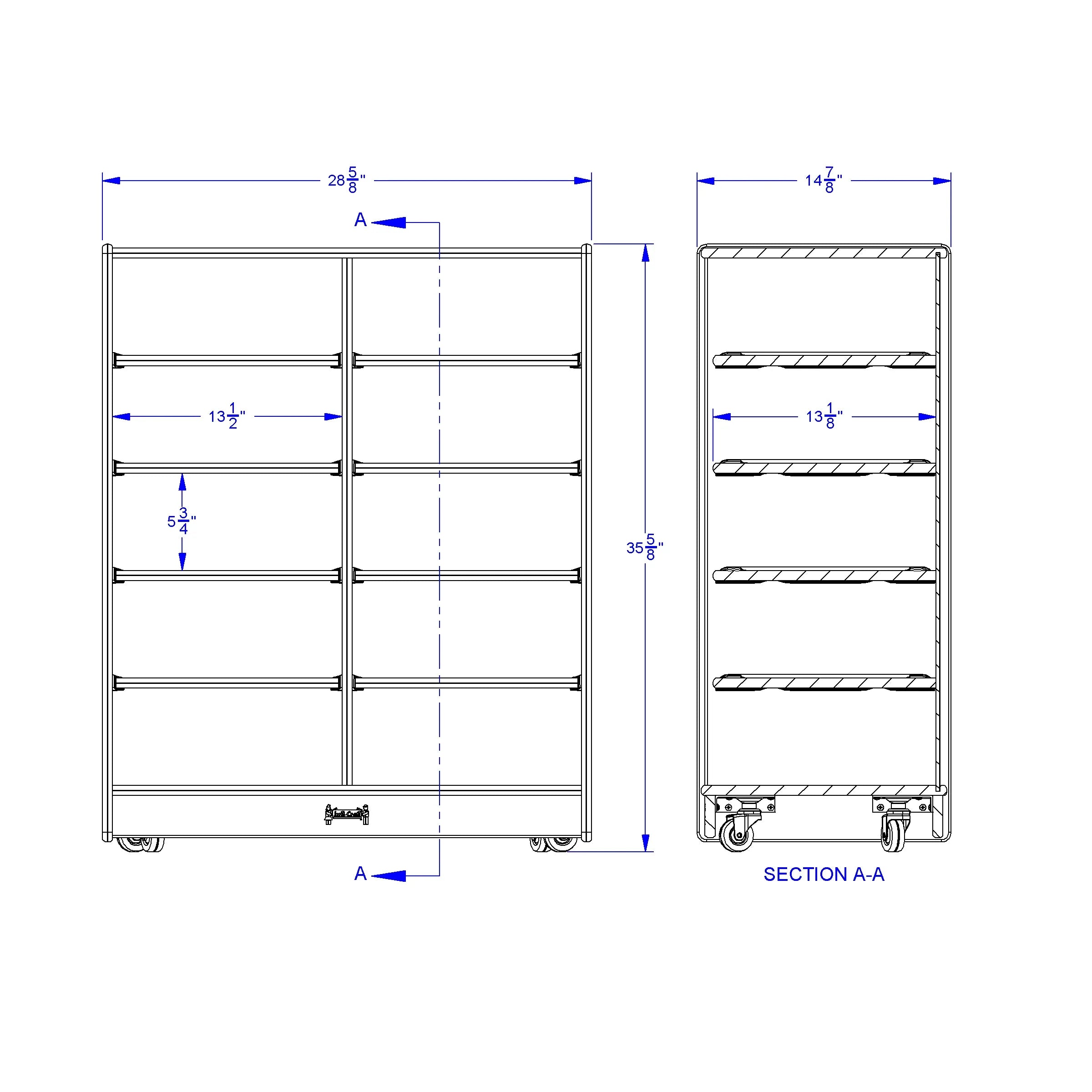 Jonti-Craft® 10 Tub Mobile Storage - without Tubs