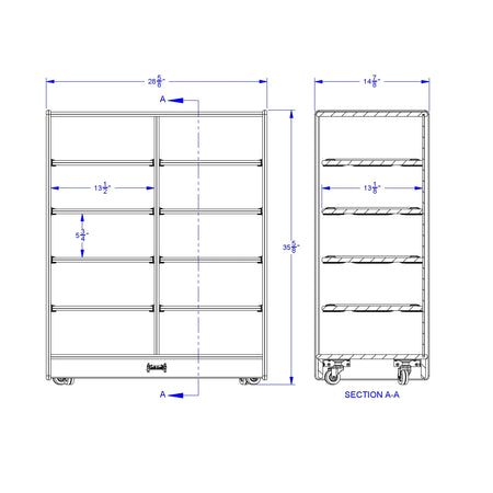 Jonti-Craft® 10 Tub Mobile Storage - without Tubs