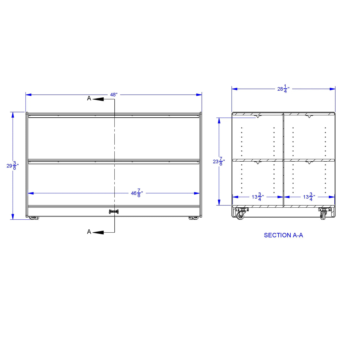 Jonti-Craft® Double-Sided Island – Straight Shelf Storage