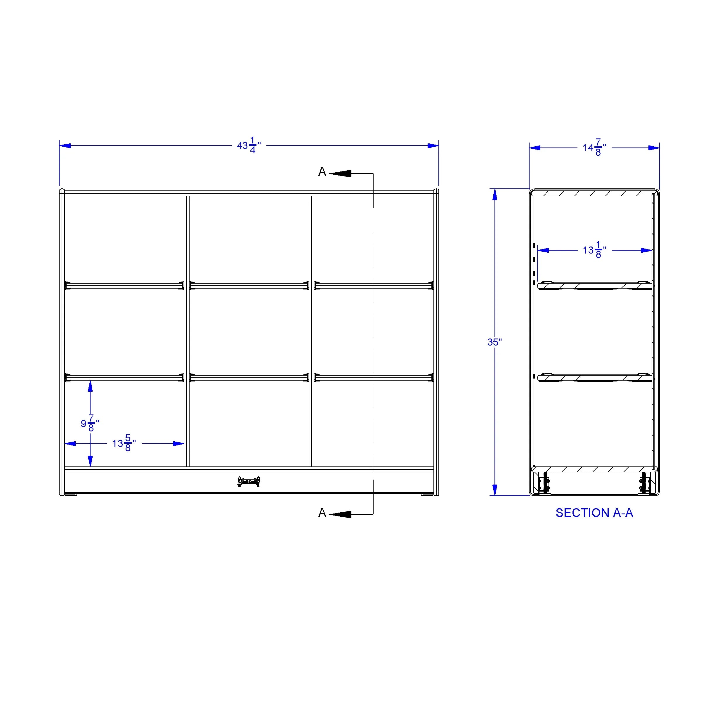 Jonti-Craft® 9 Tub Large Mobile Unit - without Tubs