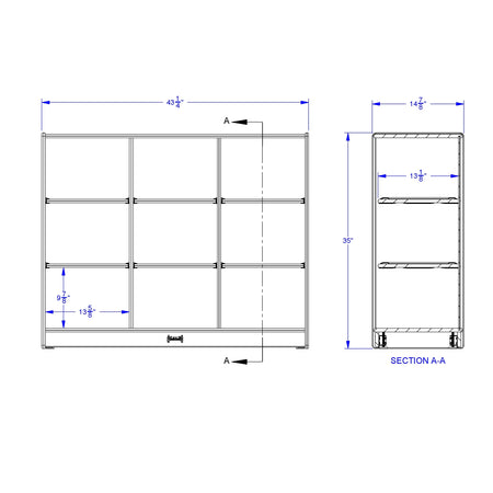 Jonti-Craft® 9 Tub Large Mobile Unit - without Tubs
